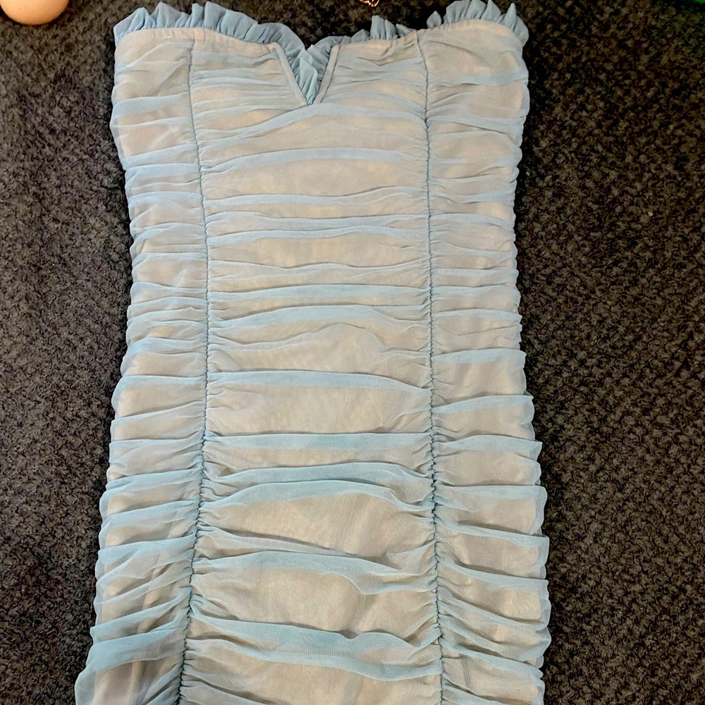 Pale blue dress